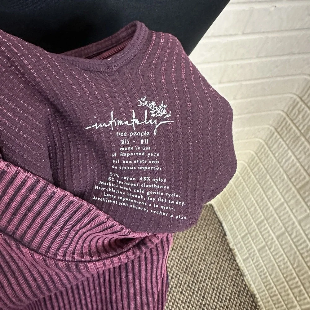 Free People Intimately No Looking Back Washed Tank Top Ribbed High Neck XS/S